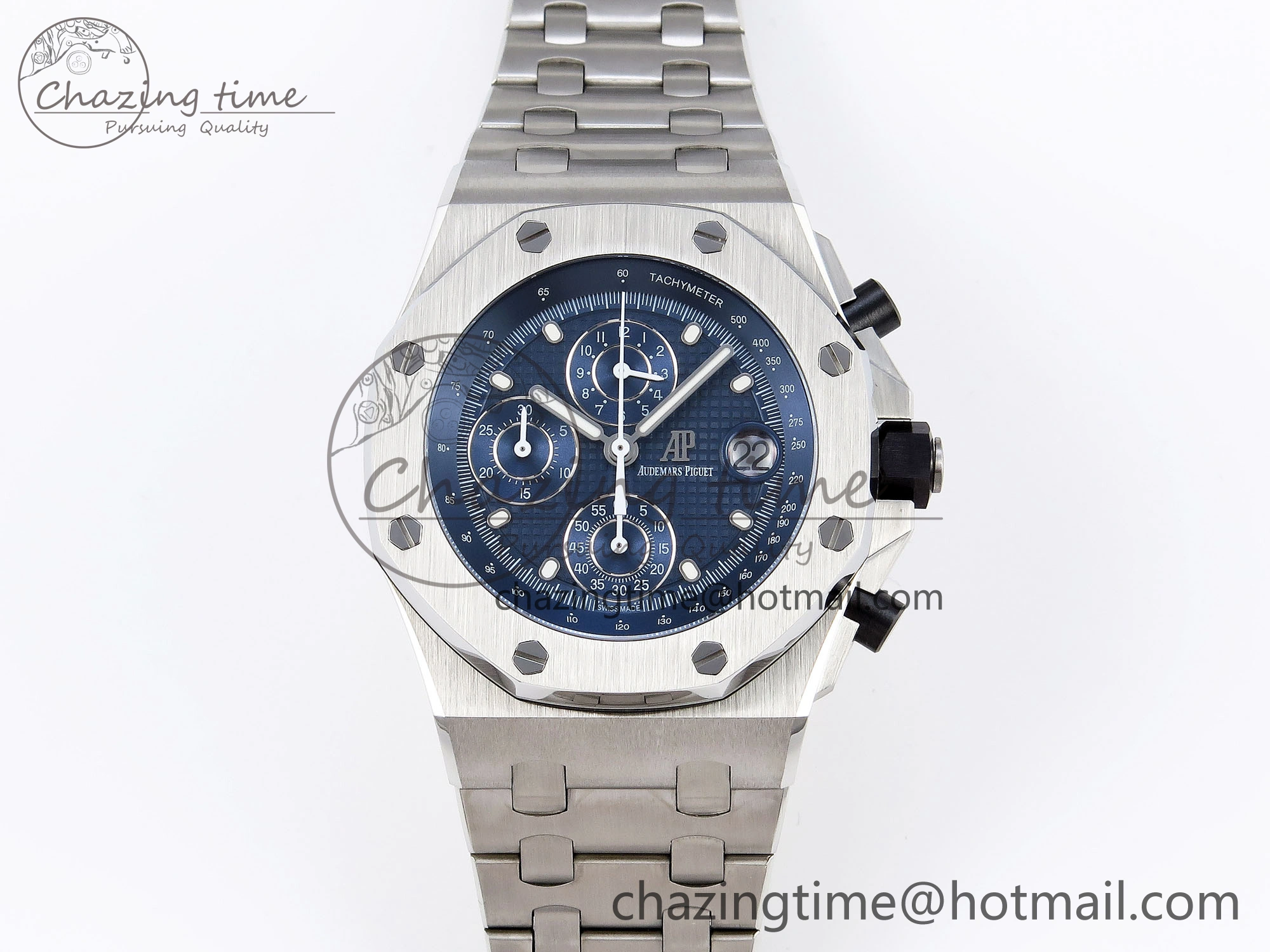 ModernLook Royal Oak Offshore 42mm SS APF 1:1 Best Edition Blue Dial on SS Bracelet Strap A 4537