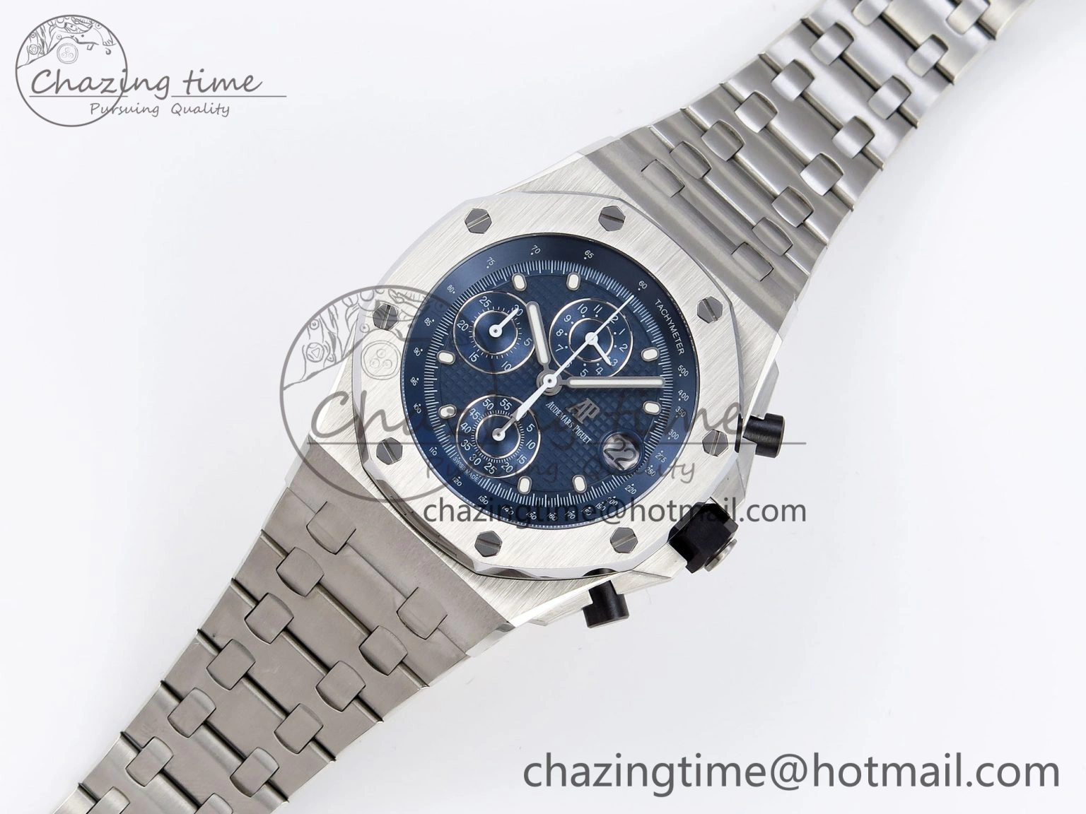 ModernLook Royal Oak Offshore 42mm SS APF 1:1 Best Edition Blue Dial on SS Bracelet Strap A 4537
