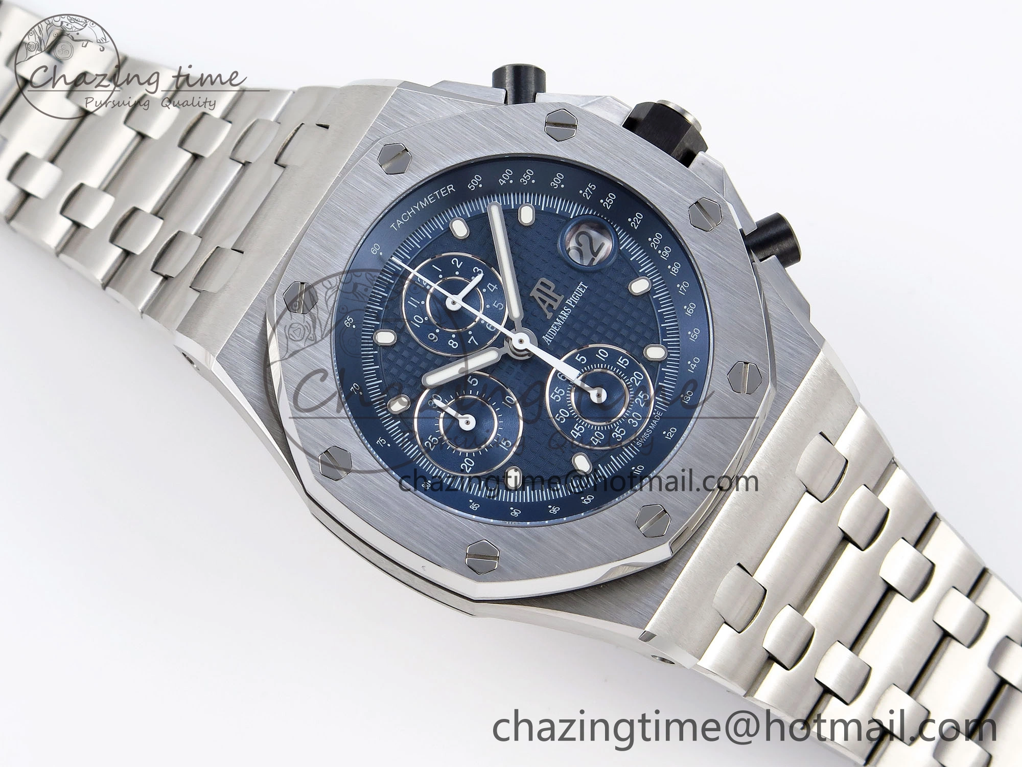 ModernLook Royal Oak Offshore 42mm SS APF 1:1 Best Edition Blue Dial on SS Bracelet Strap A 4537