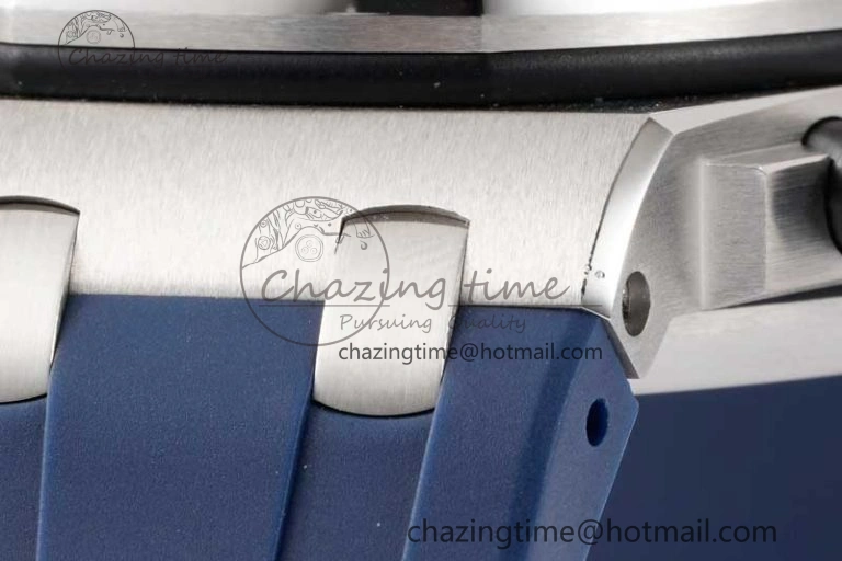 Royal Oak Offshore 42mm SS APF 1:1 Best Edition Blue Silver Dial on Blue Rubber Strap A Vibrant 4619
