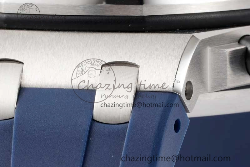 Royal Oak Offshore 42mm SS APF 1:1 Best Edition Blue Silver Dial on Blue Rubber Strap A Vibrant 4619