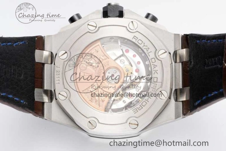 Soft Royal Oak Offshore 42mm SS APF 1:1 Best Edition Brown Dial on Brown Leather Strap A 4620