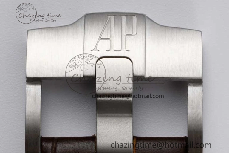 Soft Royal Oak Offshore 42mm SS APF 1:1 Best Edition Brown Dial on Brown Leather Strap A 4620