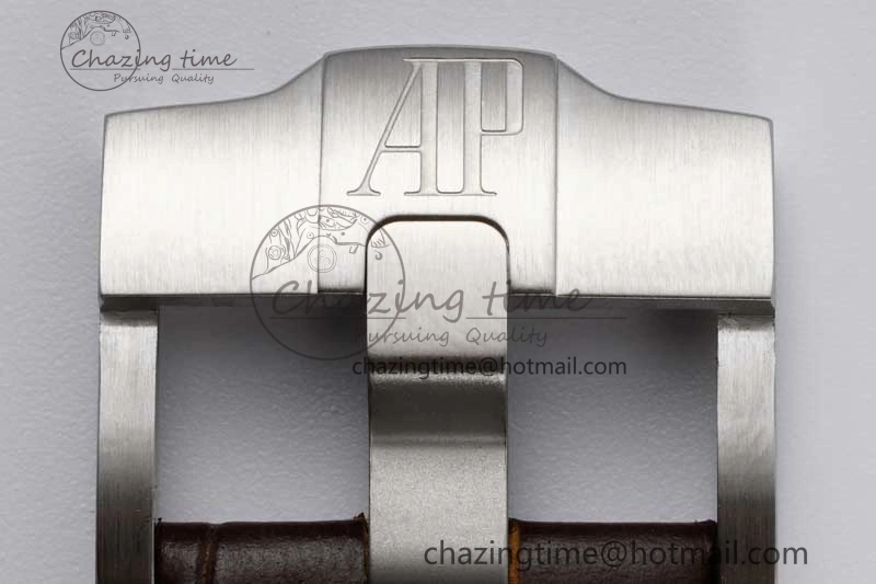 Soft Royal Oak Offshore 42mm SS APF 1:1 Best Edition Brown Dial on Brown Leather Strap A 4620