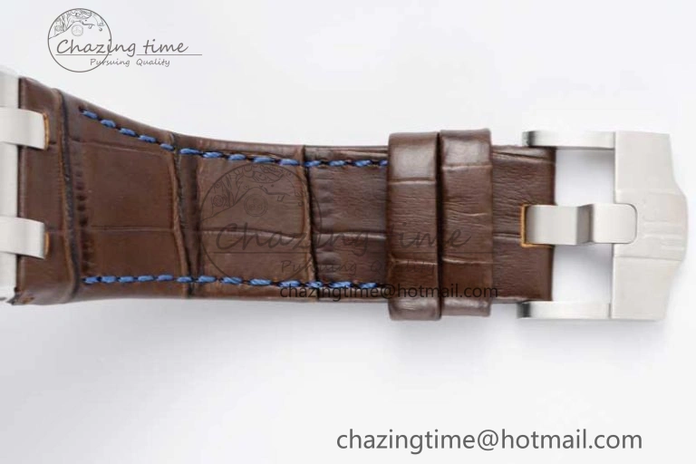 Soft Royal Oak Offshore 42mm SS APF 1:1 Best Edition Brown Dial on Brown Leather Strap A 4620