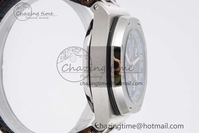 Soft Royal Oak Offshore 42mm SS APF 1:1 Best Edition Brown Dial on Brown Leather Strap A 4620