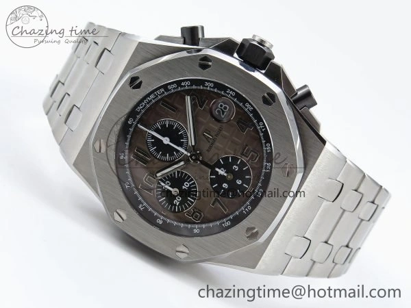 Classic Royal Oak Offshore 42mm SS APF 1:1 Best Edition Brown Dial on SS Bracelet A 4456