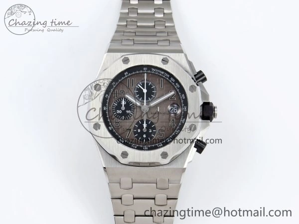 Classic Royal Oak Offshore 42mm SS APF 1:1 Best Edition Brown Dial on SS Bracelet A 4456