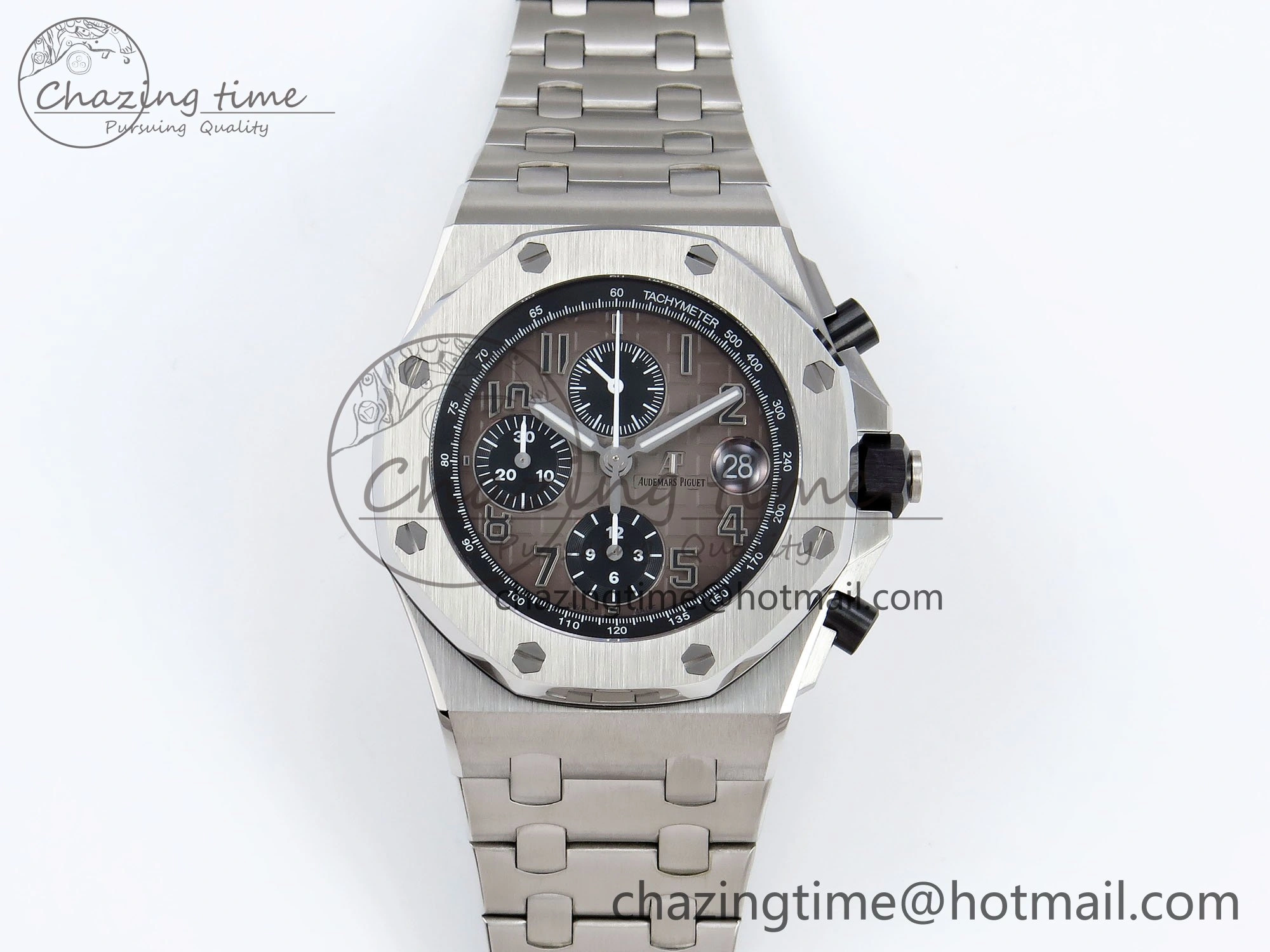 Classic Royal Oak Offshore 42mm SS APF 1:1 Best Edition Brown Dial on SS Bracelet A 4456