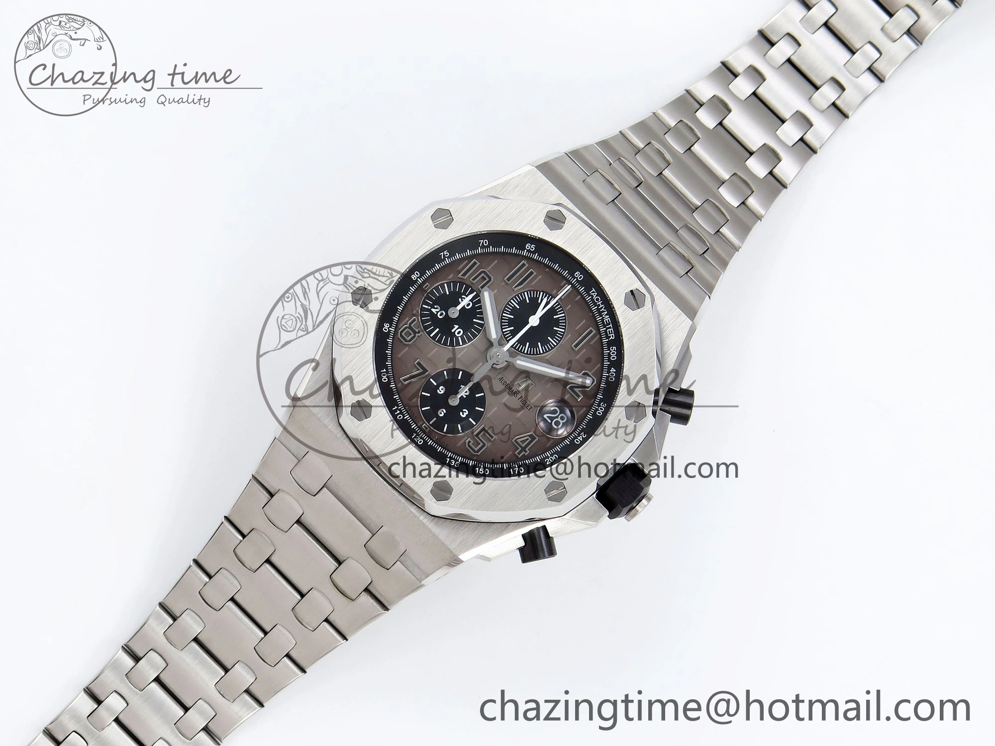 Classic Royal Oak Offshore 42mm SS APF 1:1 Best Edition Brown Dial on SS Bracelet A 4456