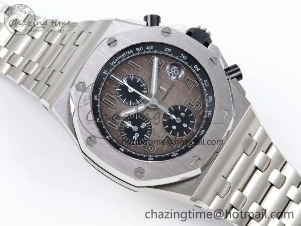 Classic Royal Oak Offshore 42mm SS APF 1:1 Best Edition Brown Dial on SS Bracelet A 4456
