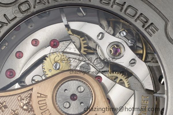 TravelReady Royal Oak Offshore 42mm SS APF 1:1 Best Edition Cream Dial on Brown Leather Strap A 4669