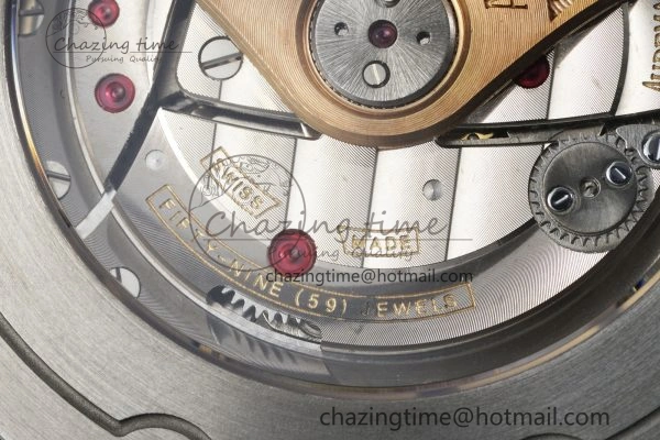 TravelReady Royal Oak Offshore 42mm SS APF 1:1 Best Edition Cream Dial on Brown Leather Strap A 4669
