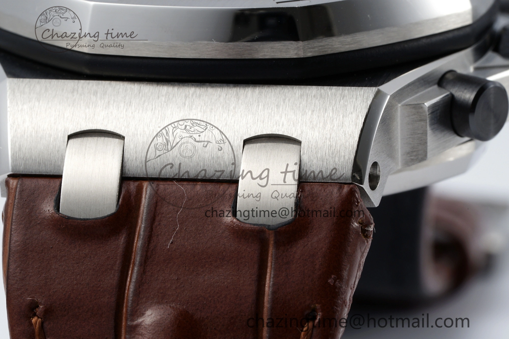 TravelReady Royal Oak Offshore 42mm SS APF 1:1 Best Edition Cream Dial on Brown Leather Strap A 4669