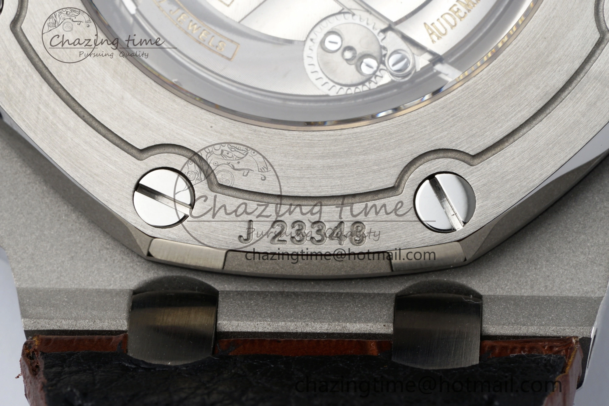 TravelReady Royal Oak Offshore 42mm SS APF 1:1 Best Edition Cream Dial on Brown Leather Strap A 4669