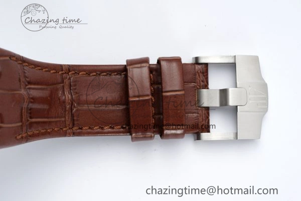 TravelReady Royal Oak Offshore 42mm SS APF 1:1 Best Edition Cream Dial on Brown Leather Strap A 4669