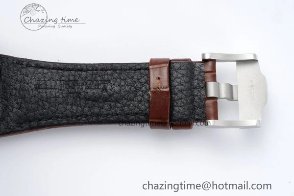 TravelReady Royal Oak Offshore 42mm SS APF 1:1 Best Edition Cream Dial on Brown Leather Strap A 4669