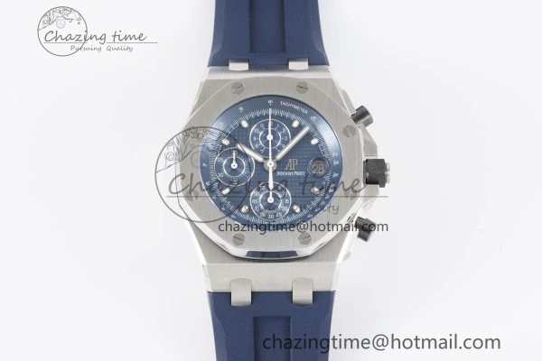 Royal Oak Offshore 42mm SS APF 1:1 Best Edition Deep Blue Dial on Deep Blue Rubber Strap A ModernLook 4624