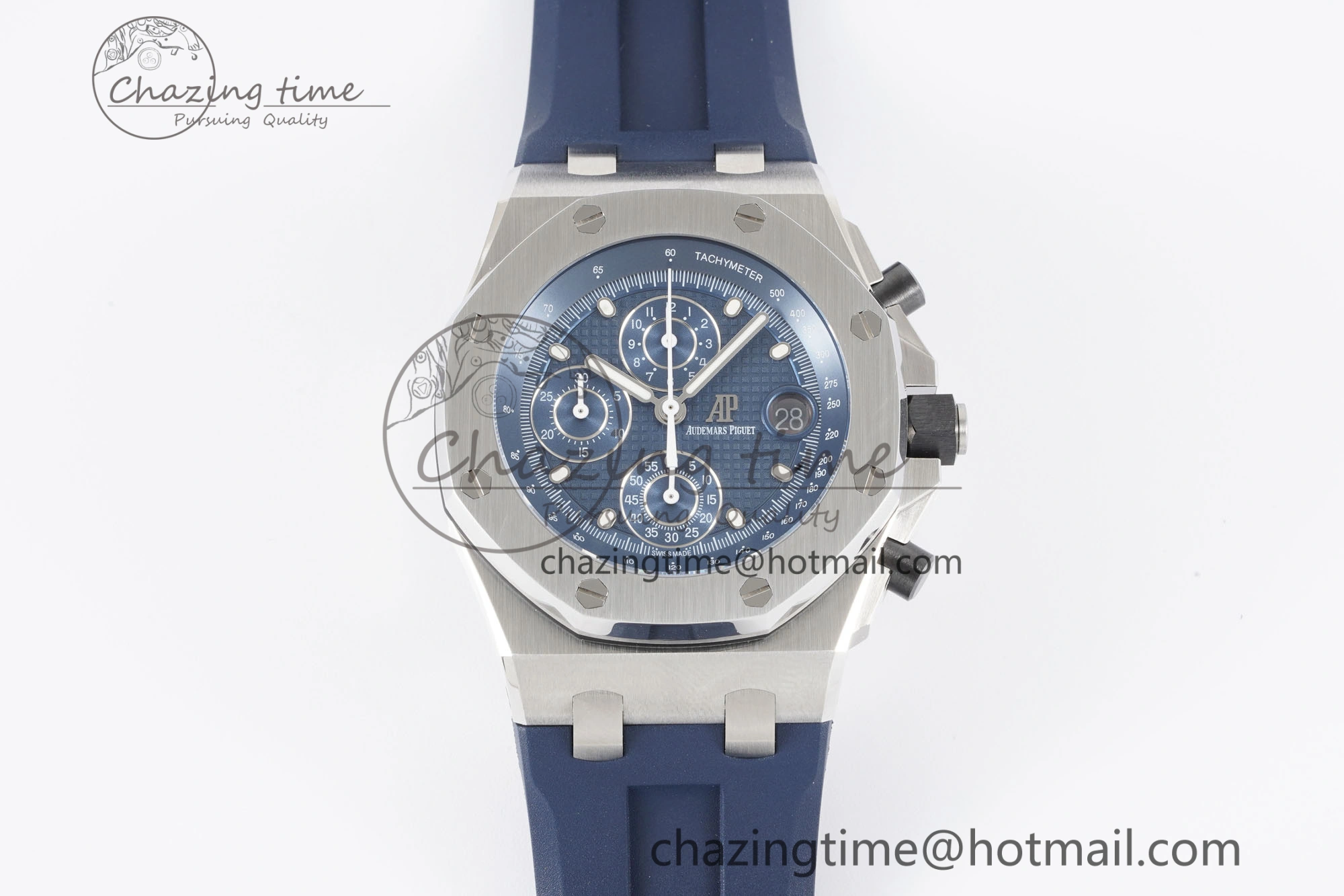 Royal Oak Offshore 42mm SS APF 1:1 Best Edition Deep Blue Dial on Deep Blue Rubber Strap A ModernLook 4624