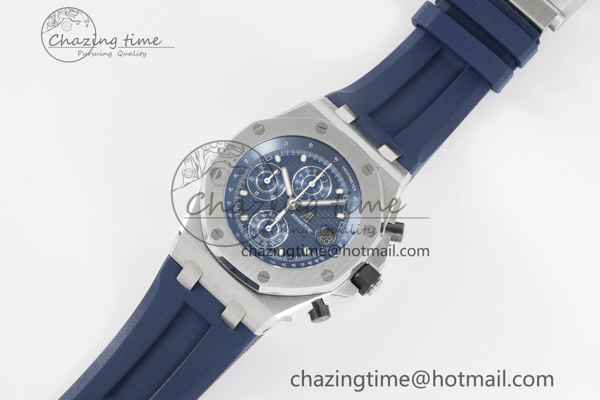 Royal Oak Offshore 42mm SS APF 1:1 Best Edition Deep Blue Dial on Deep Blue Rubber Strap A ModernLook 4624