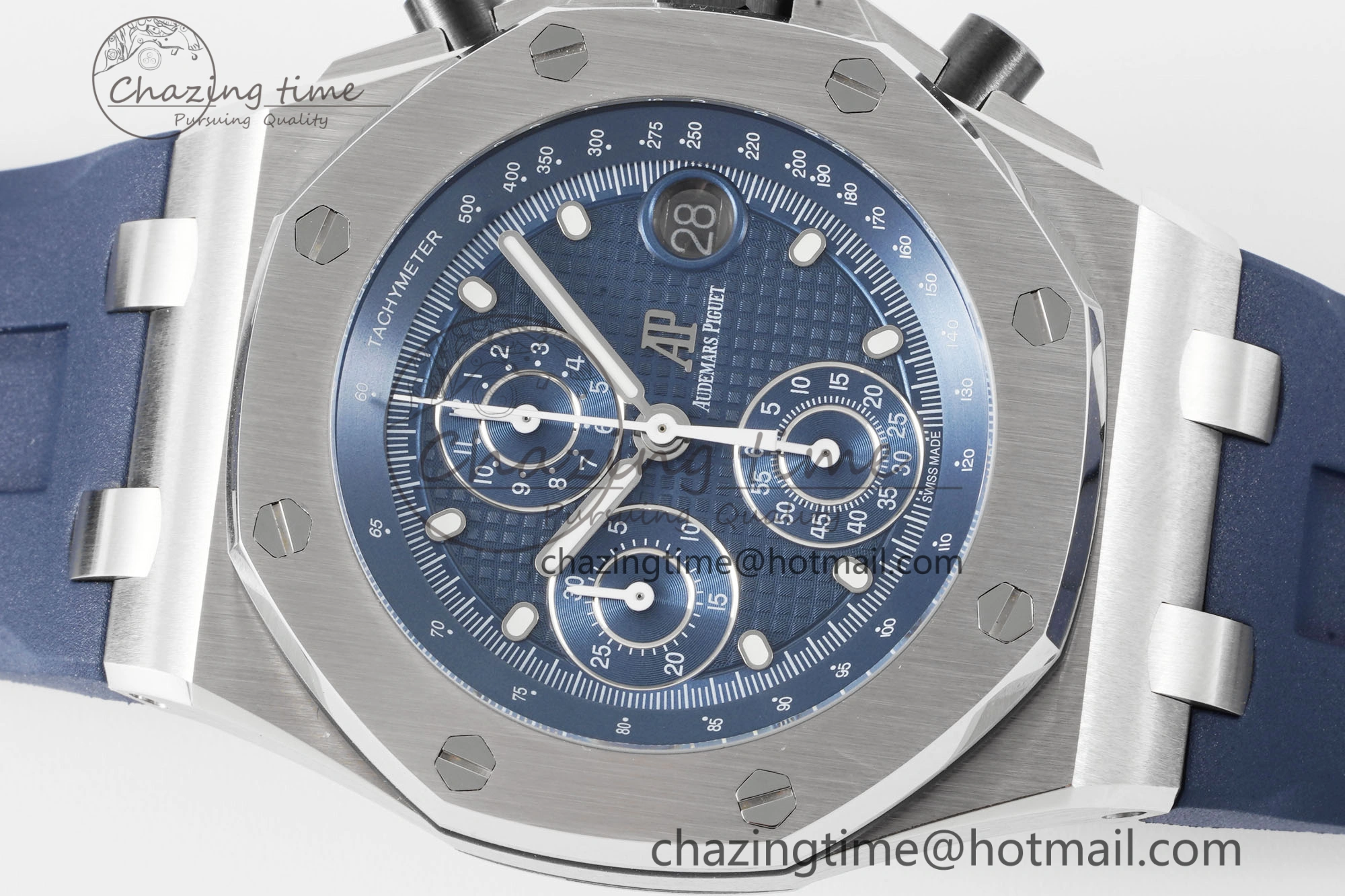Royal Oak Offshore 42mm SS APF 1:1 Best Edition Deep Blue Dial on Deep Blue Rubber Strap A ModernLook 4624