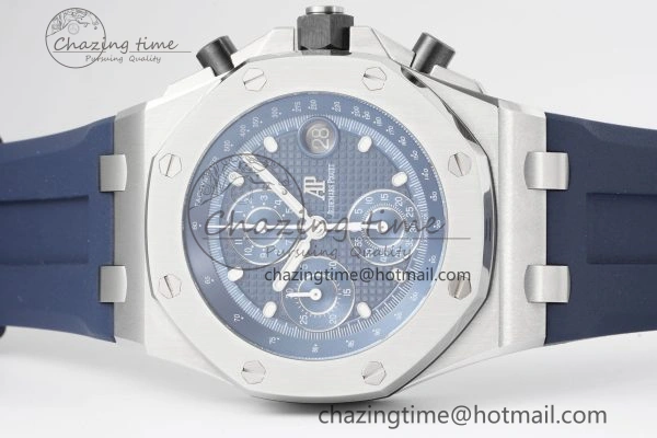 Royal Oak Offshore 42mm SS APF 1:1 Best Edition Deep Blue Dial on Deep Blue Rubber Strap A ModernLook 4624
