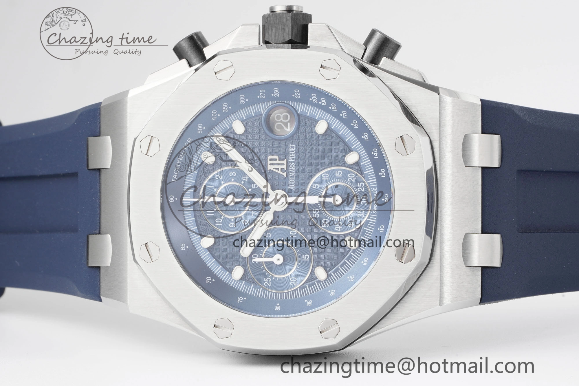 Royal Oak Offshore 42mm SS APF 1:1 Best Edition Deep Blue Dial on Deep Blue Rubber Strap A ModernLook 4624