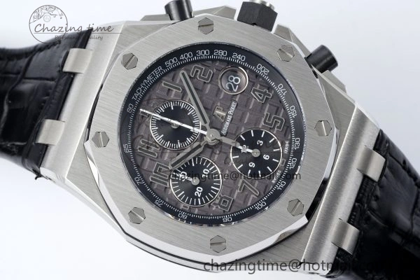 UrbanChic Royal Oak Offshore 42mm SS APF 1:1 Best Edition Gray Dial on Black Leather Strap A 4670