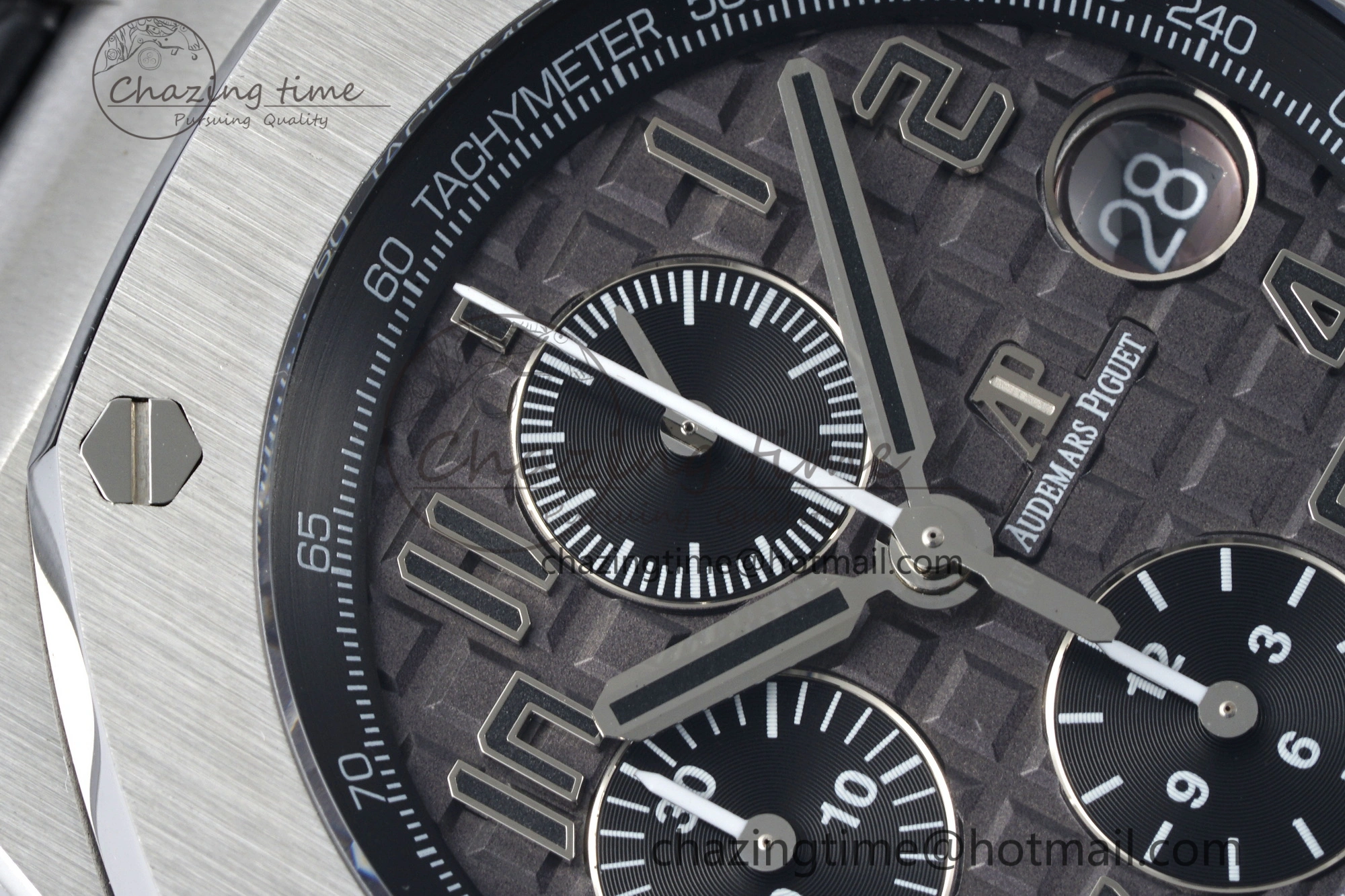 UrbanChic Royal Oak Offshore 42mm SS APF 1:1 Best Edition Gray Dial on Black Leather Strap A 4670