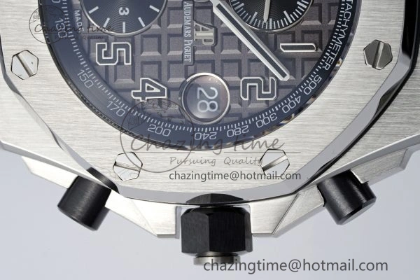 UrbanChic Royal Oak Offshore 42mm SS APF 1:1 Best Edition Gray Dial on Black Leather Strap A 4670