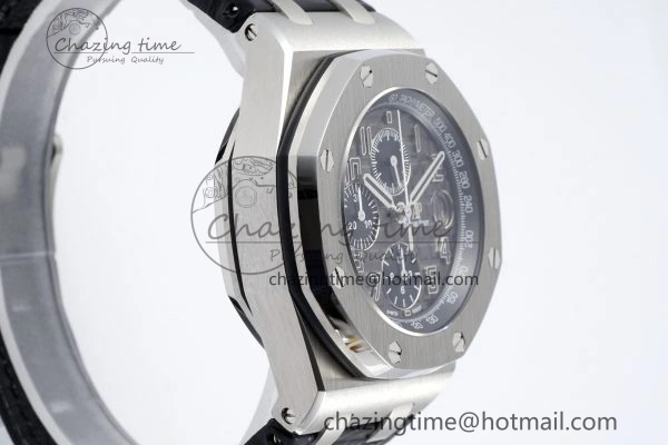 UrbanChic Royal Oak Offshore 42mm SS APF 1:1 Best Edition Gray Dial on Black Leather Strap A 4670