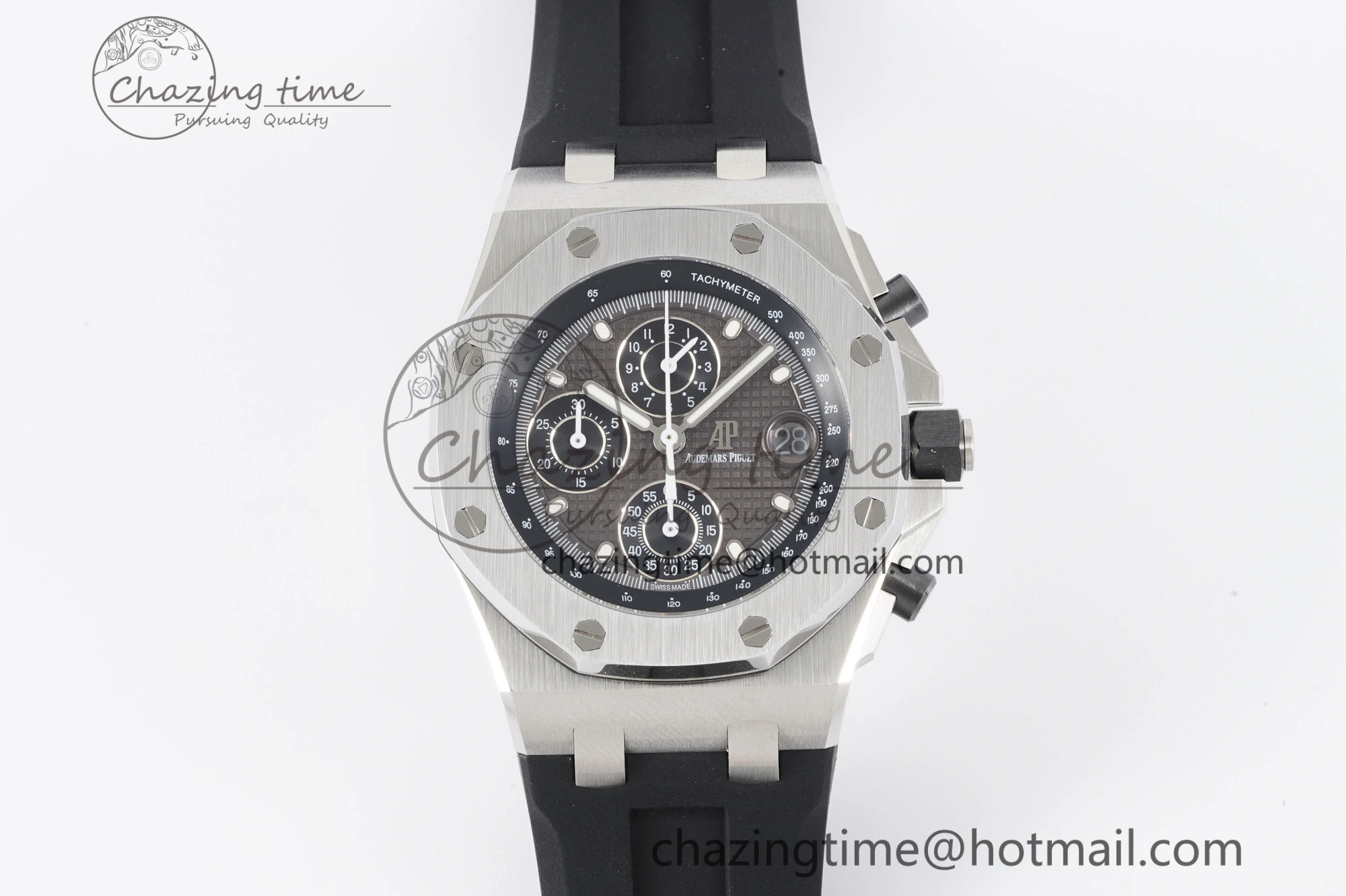 AllSeason Royal Oak Offshore 42mm SS APF 1:1 Best Edition Gray Dial on Black Rubber Strap A 4623