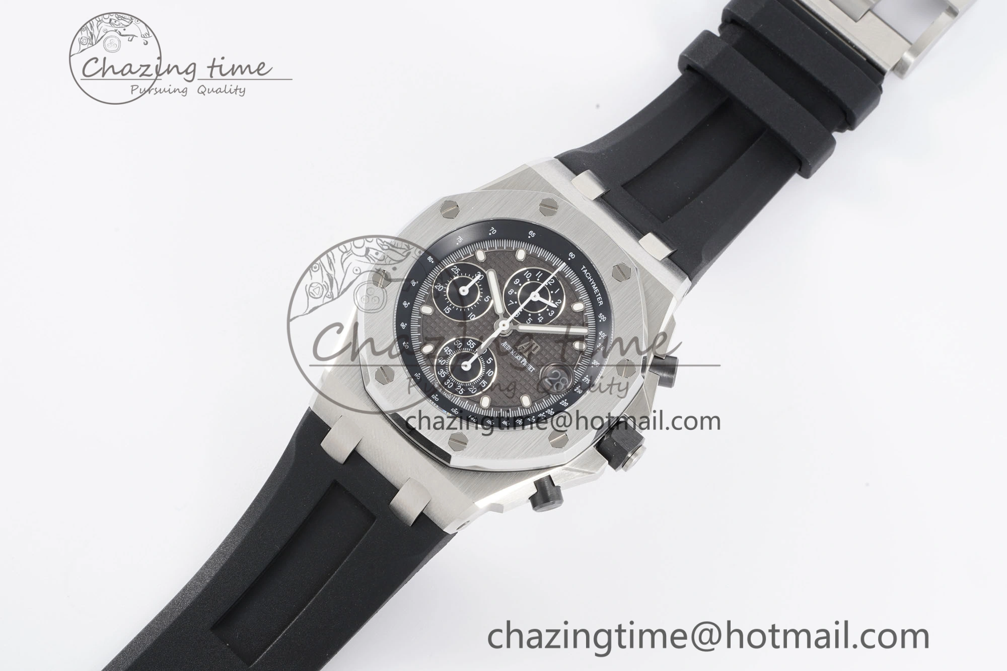 AllSeason Royal Oak Offshore 42mm SS APF 1:1 Best Edition Gray Dial on Black Rubber Strap A 4623
