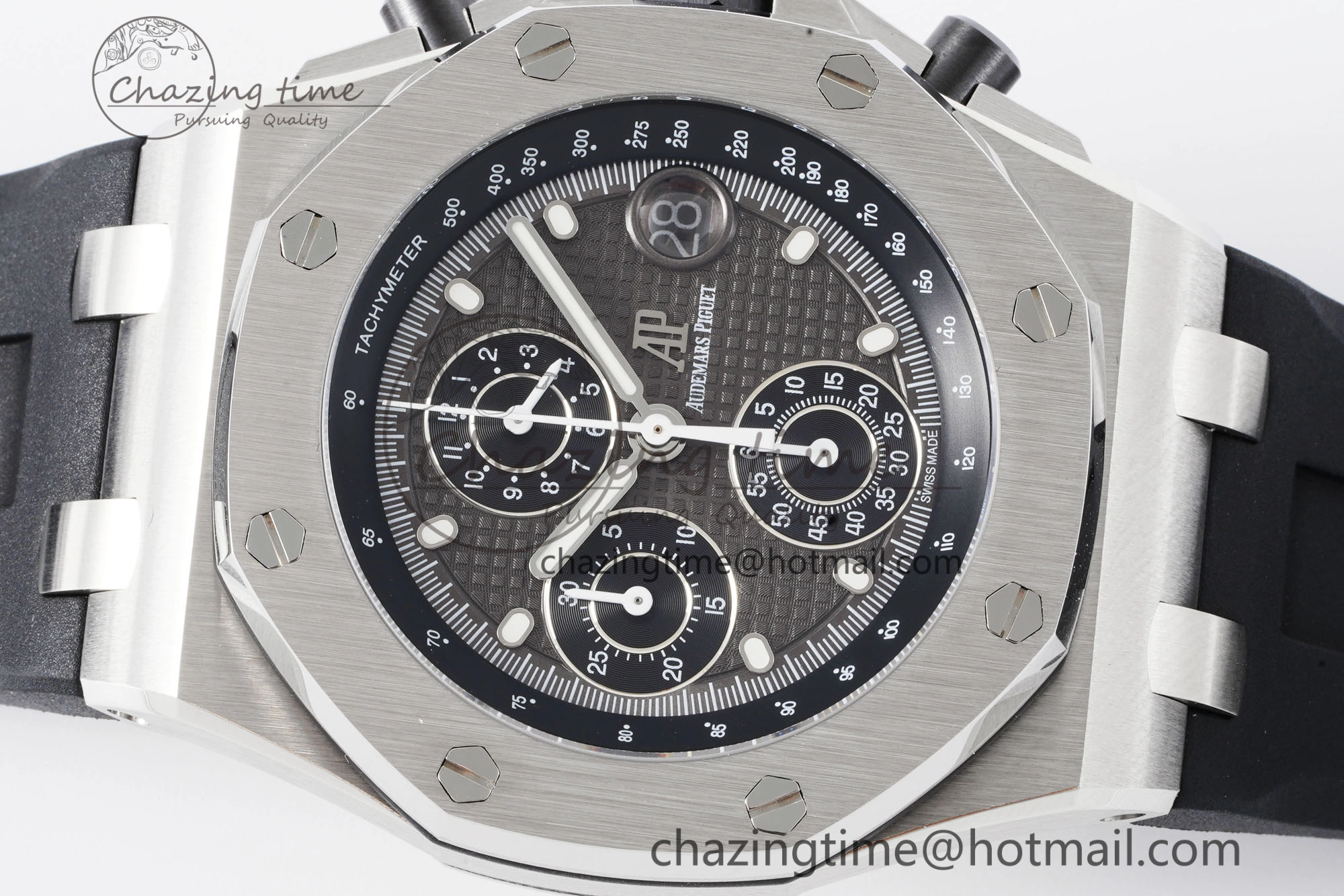 AllSeason Royal Oak Offshore 42mm SS APF 1:1 Best Edition Gray Dial on Black Rubber Strap A 4623