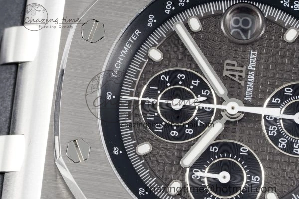AllSeason Royal Oak Offshore 42mm SS APF 1:1 Best Edition Gray Dial on Black Rubber Strap A 4623