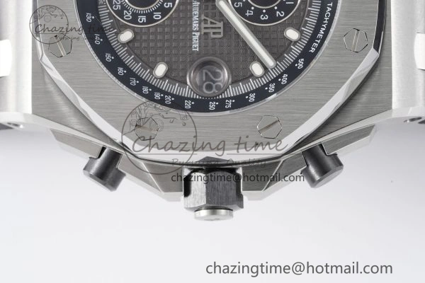 AllSeason Royal Oak Offshore 42mm SS APF 1:1 Best Edition Gray Dial on Black Rubber Strap A 4623