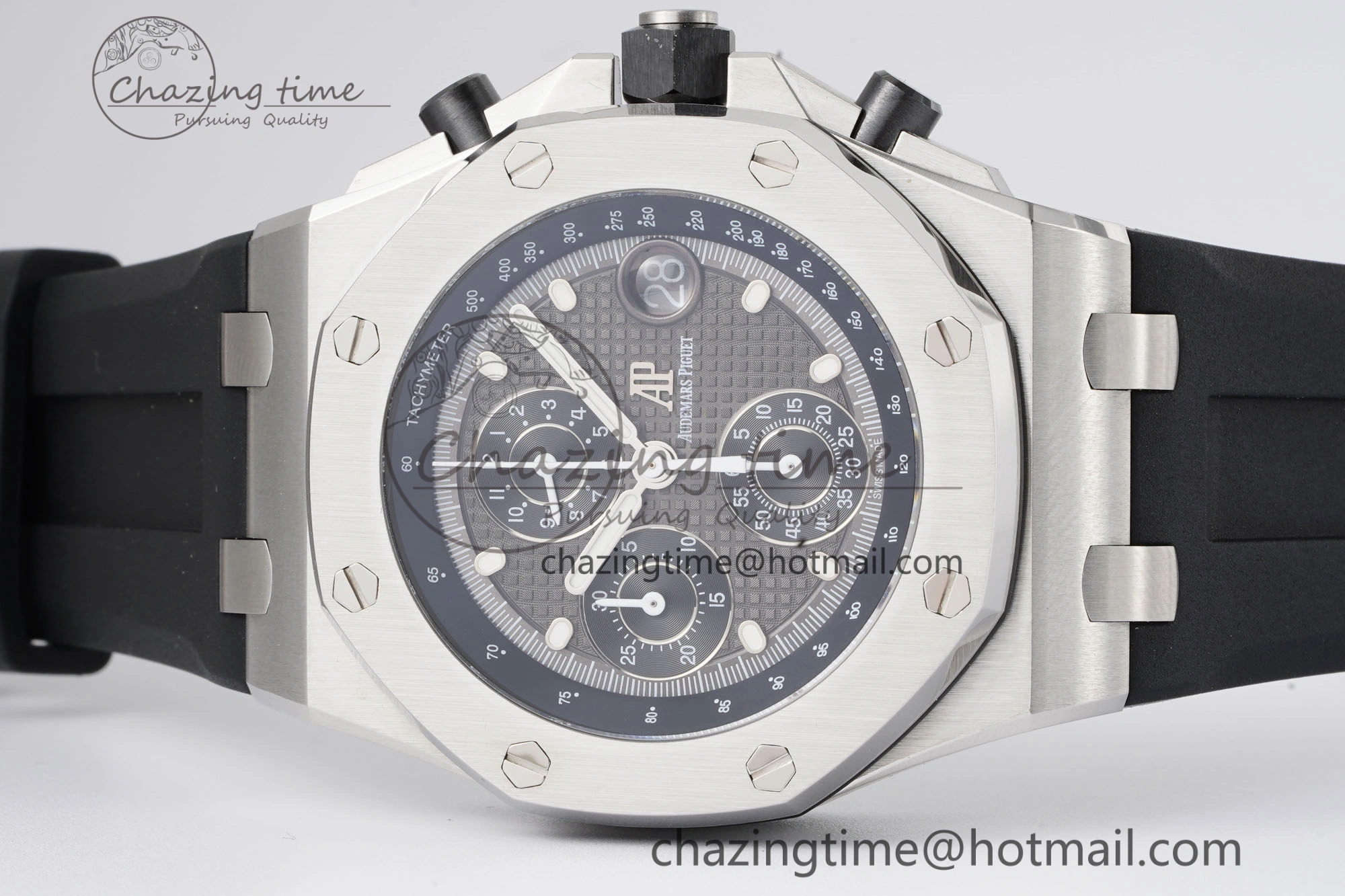 AllSeason Royal Oak Offshore 42mm SS APF 1:1 Best Edition Gray Dial on Black Rubber Strap A 4623