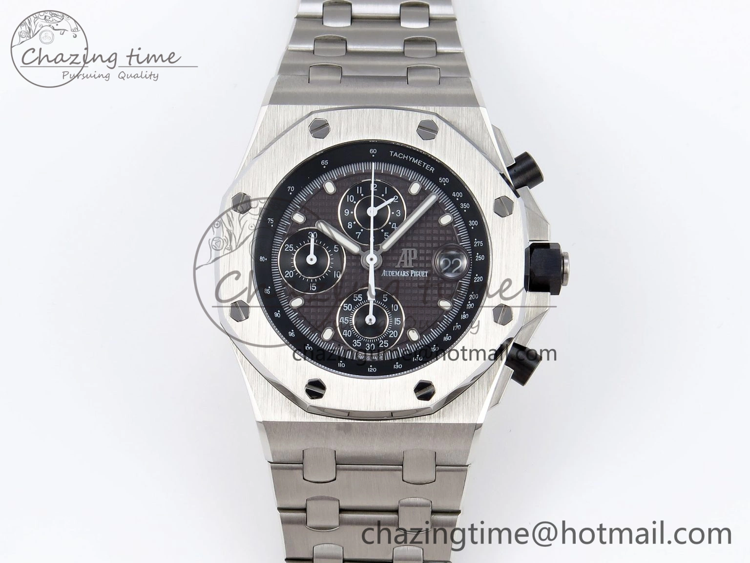 Royal Oak Offshore 42mm SS APF 1:1 Best Edition Gray Dial on SS Bracelet Strap A Sophisticated 4531