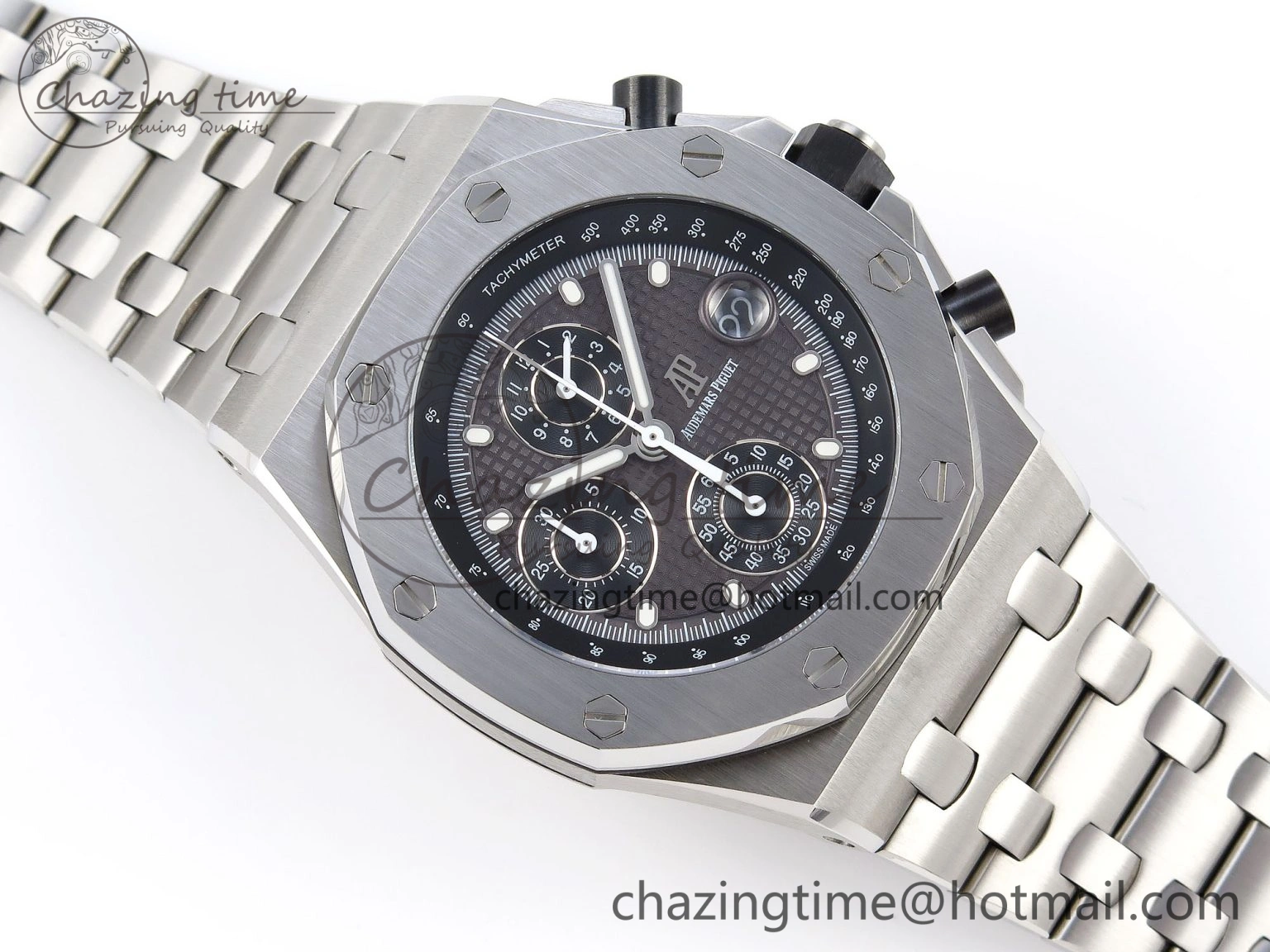 Royal Oak Offshore 42mm SS APF 1:1 Best Edition Gray Dial on SS Bracelet Strap A Sophisticated 4531