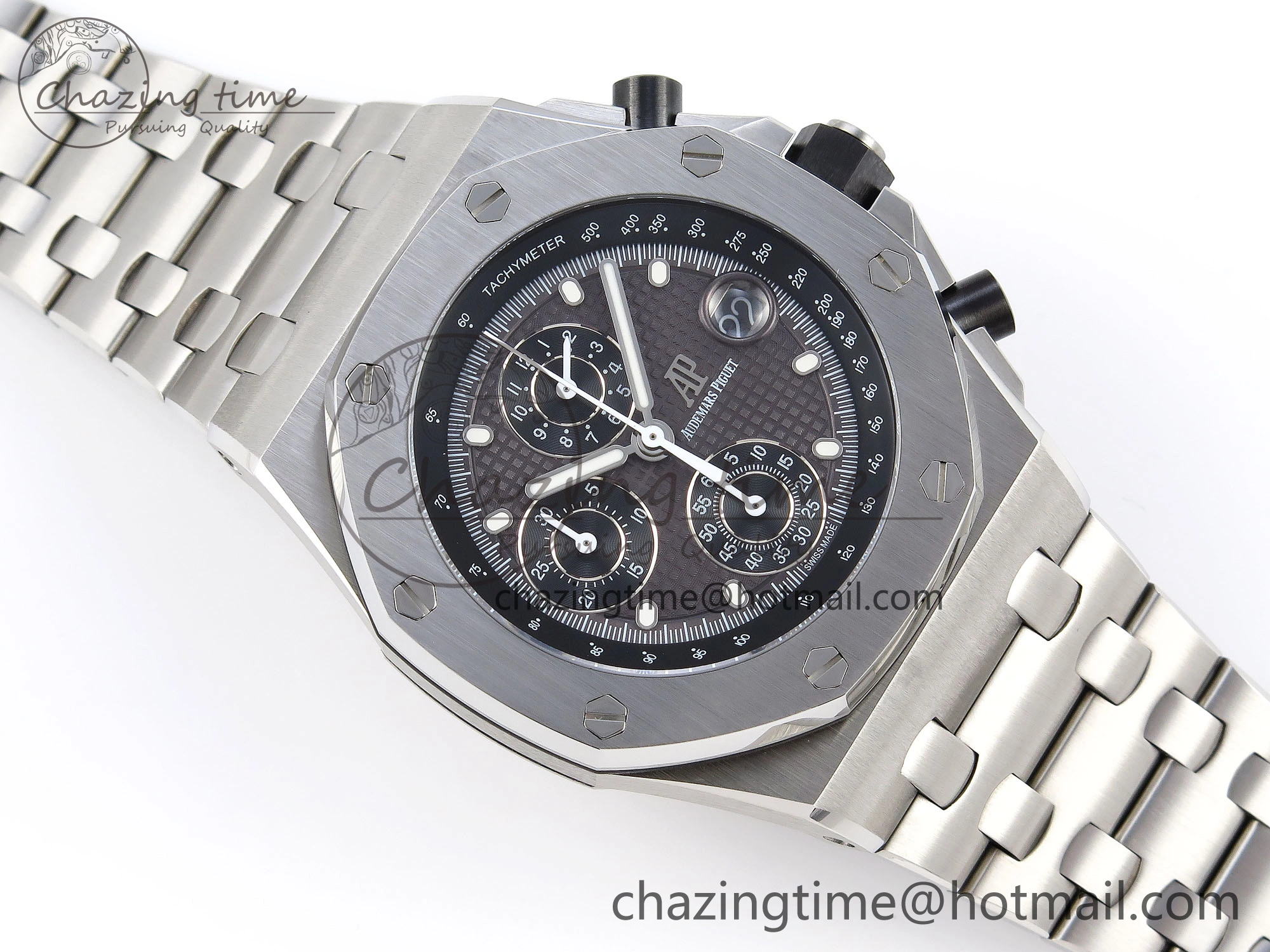 Royal Oak Offshore 42mm SS APF 1:1 Best Edition Gray Dial on SS Bracelet Strap A Sophisticated 4531