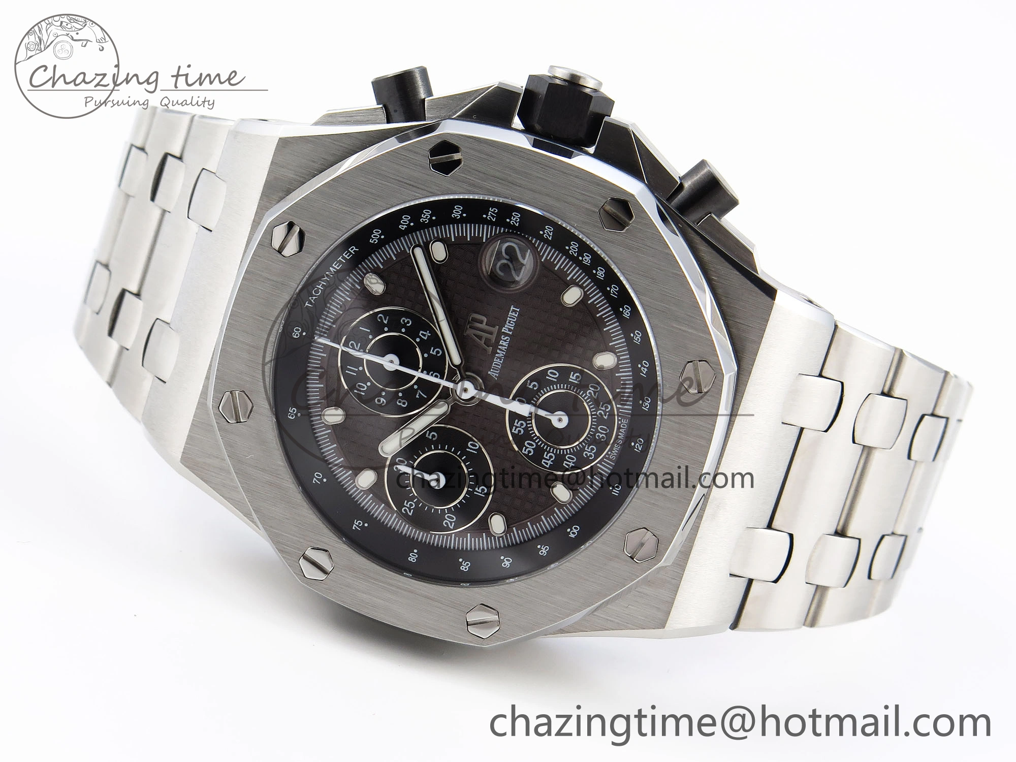Royal Oak Offshore 42mm SS APF 1:1 Best Edition Gray Dial on SS Bracelet Strap A Sophisticated 4531