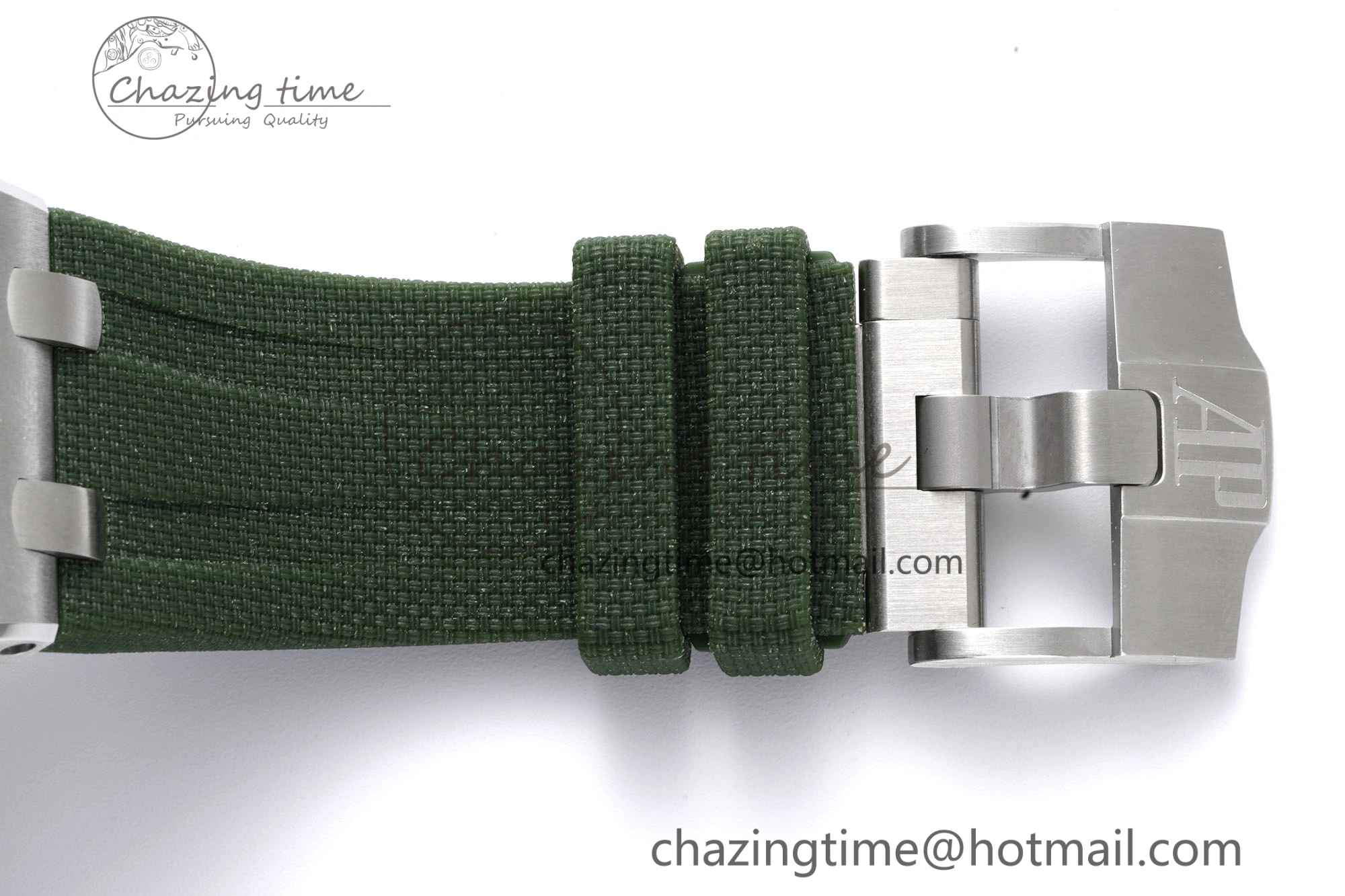 Royal Oak Offshore 42mm SS APF 1:1 Best Edition Green Dial on Green Rubber Strap A WaterResistant 4611