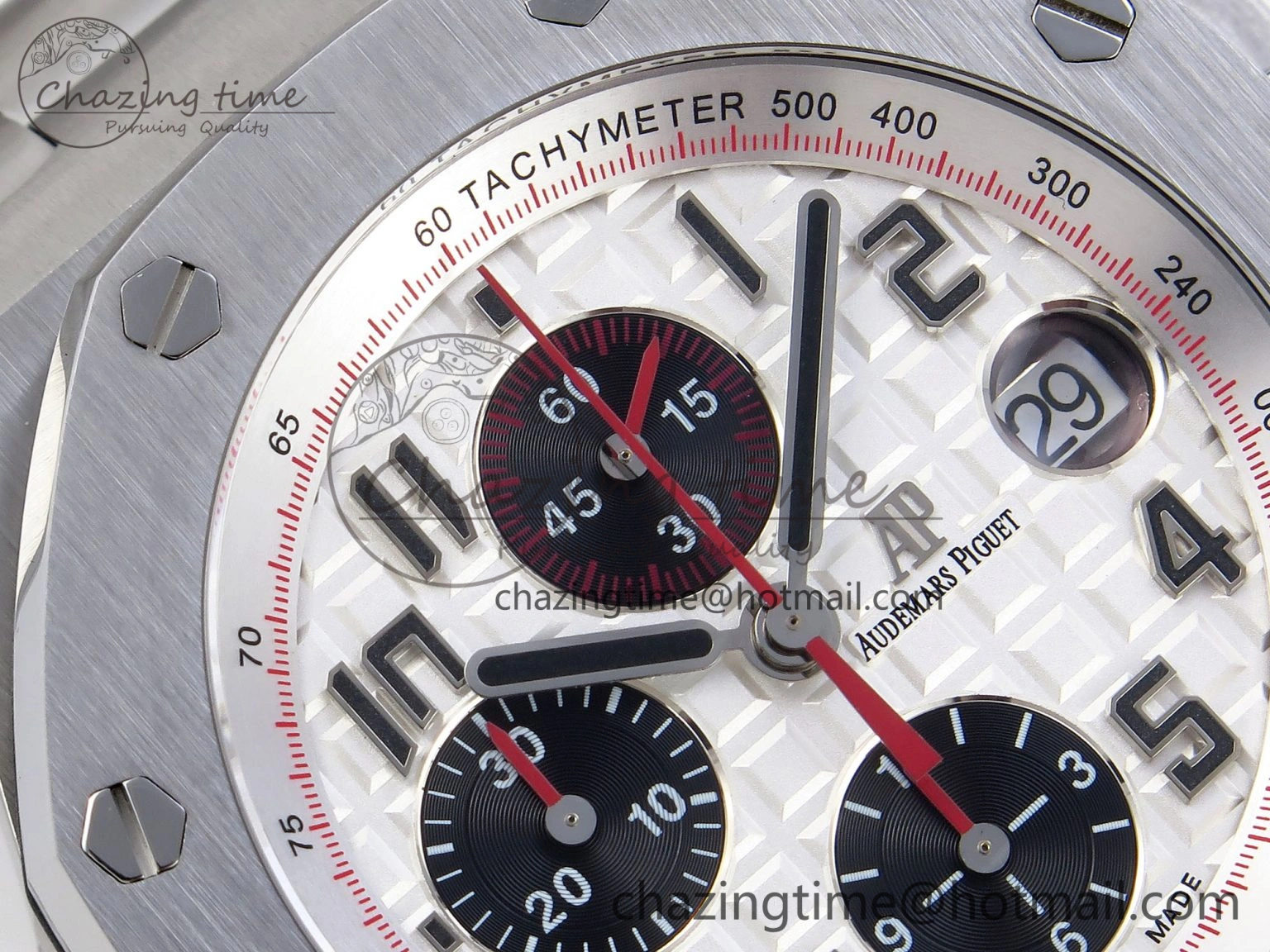 Royal Oak Offshore 42mm SS APF 1:1 Best Edition White Black Dial on SS Bracelet Strap A Contemporary 4536