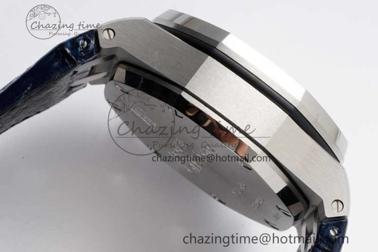 Royal Oak Offshore 42mm SS APF 1:1 Best Edition White Blue Dial on Blue Leather Strap A SportInspired 4616