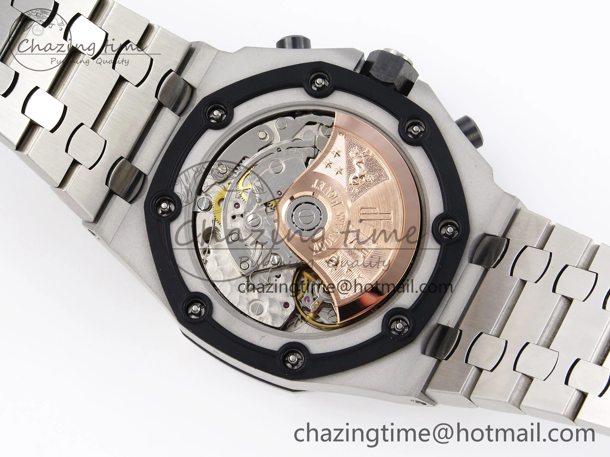 Neat Royal Oak Offshore 42mm SS APF 1:1 Best Edition White Silver Dial on SS Bracelet Strap A 4539