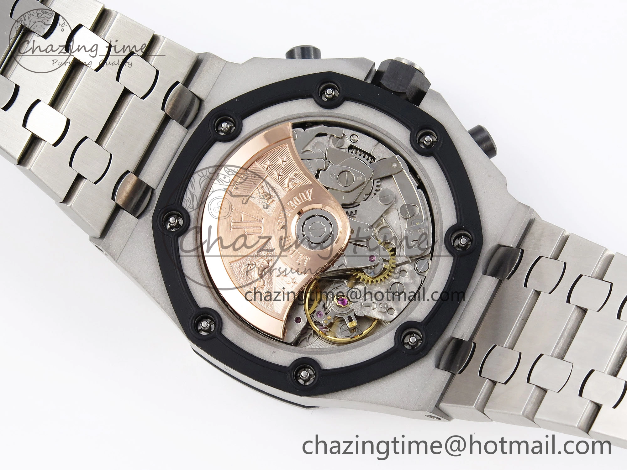 Neat Royal Oak Offshore 42mm SS APF 1:1 Best Edition White Silver Dial on SS Bracelet Strap A 4539