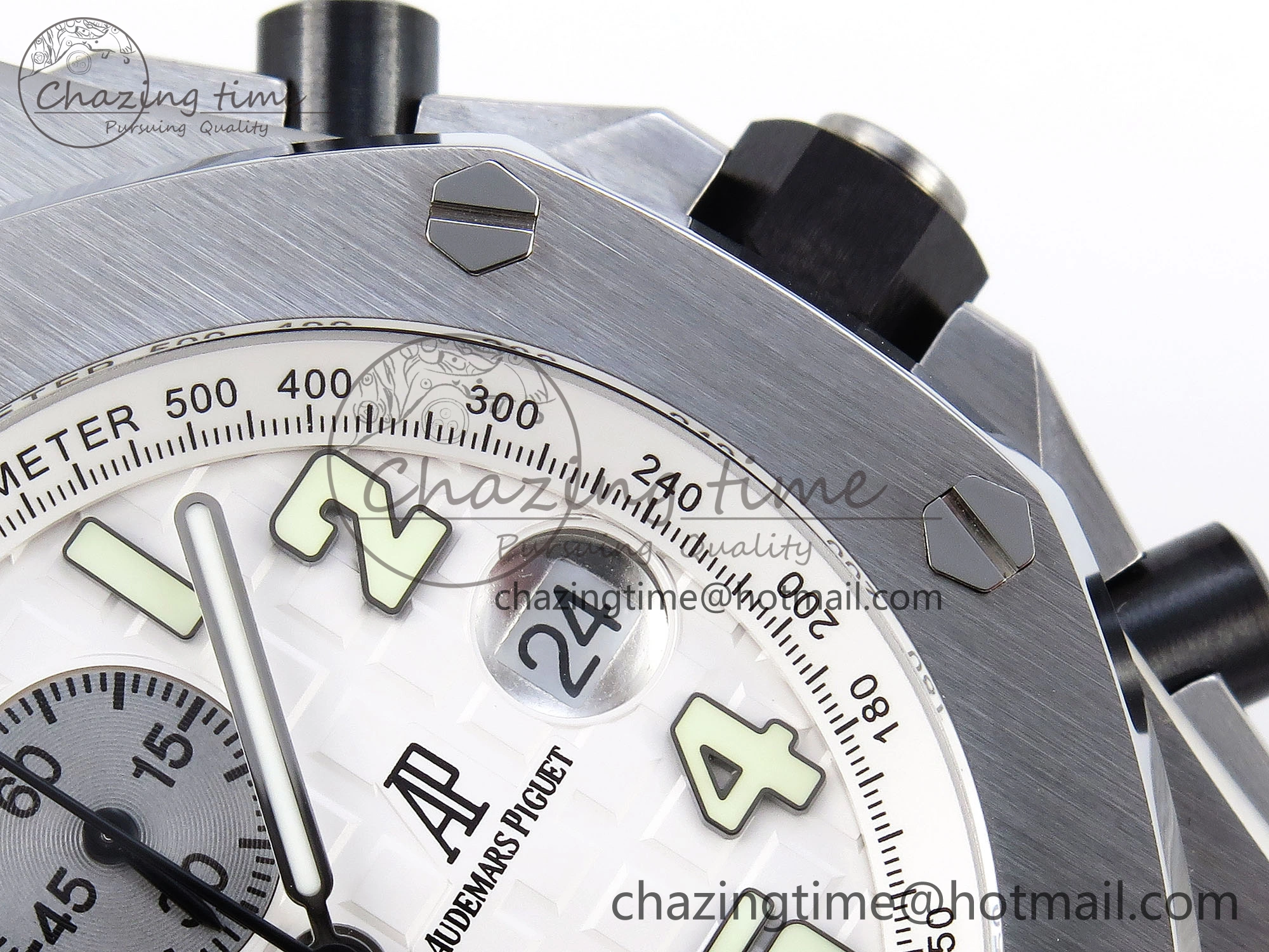 Neat Royal Oak Offshore 42mm SS APF 1:1 Best Edition White Silver Dial on SS Bracelet Strap A 4539
