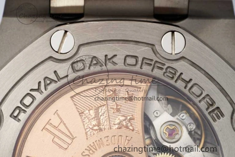 Royal Oak Offshore 42mm SS Black Ceramic Bezel APF 1:1 Best Edition Black Dial on Black Red Rubber Strap A Neat 4712