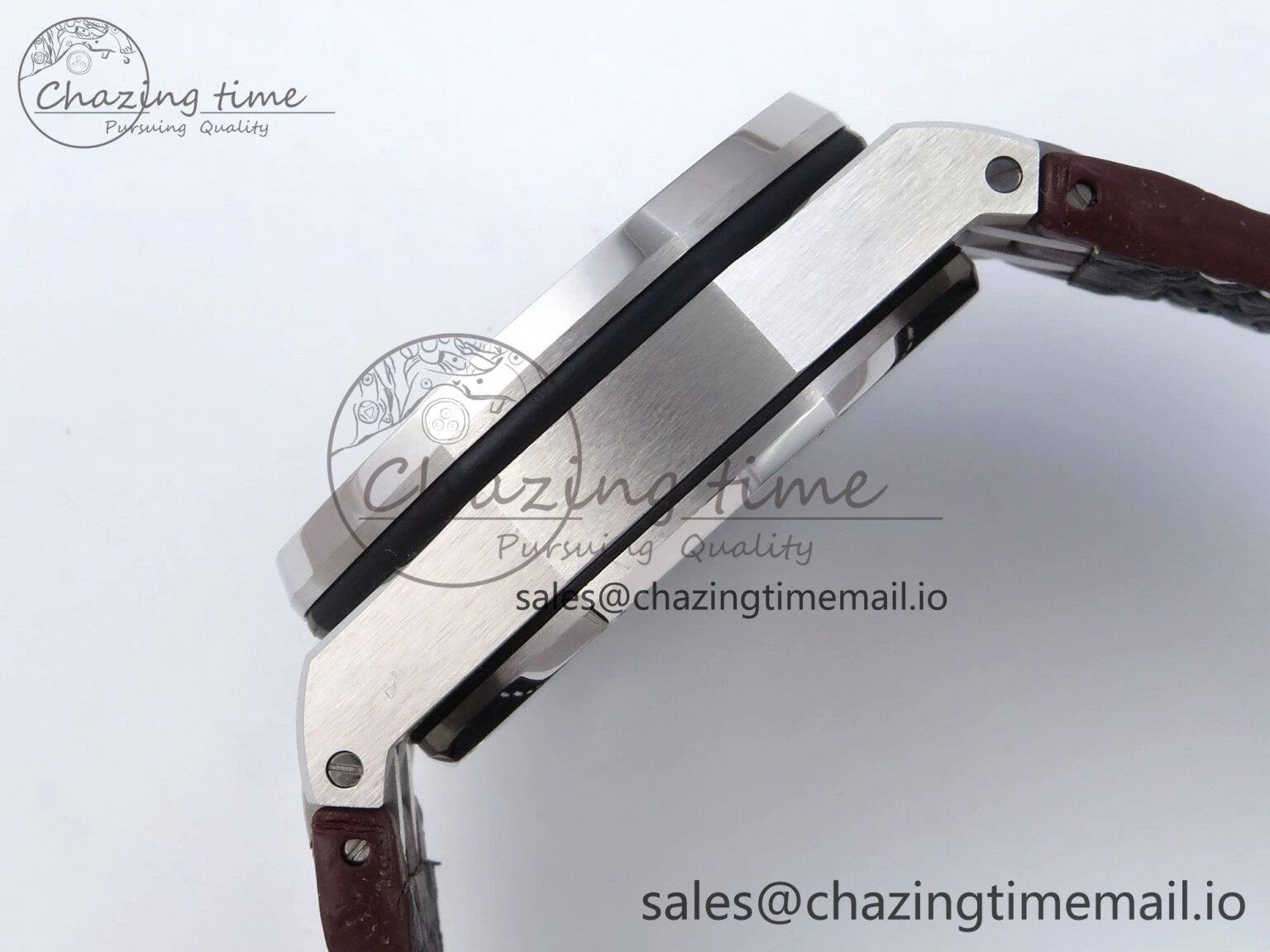 EyeCatching Royal Oak Offshore 42mm Safari TKF Best Edition White Dial on Brown Leather Strap A 4354