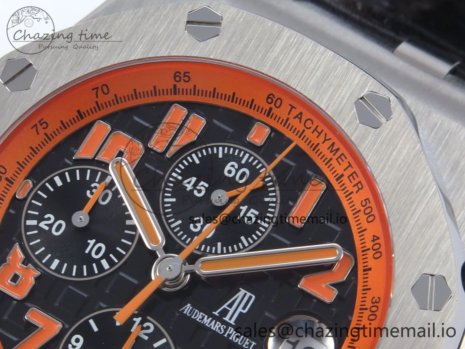 Royal Oak Offshore 42mm Volcano TKF Best Edition Black Dial on Black Leather Strap A Affordable 4353